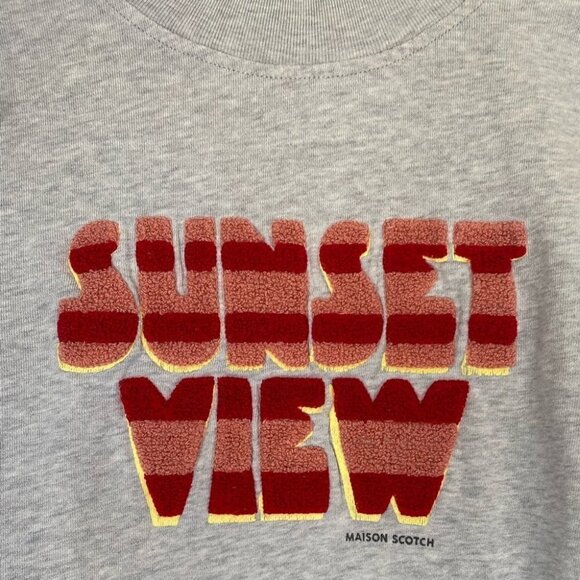 SCOTCH and Soda Sunset View Madison Scotch Grey Crew Neck Sweater, Womens XS - Picture 5 of 5